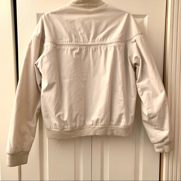 David Taylor Off White Zippered Bomber Jacket - S - Picture 8 of 8